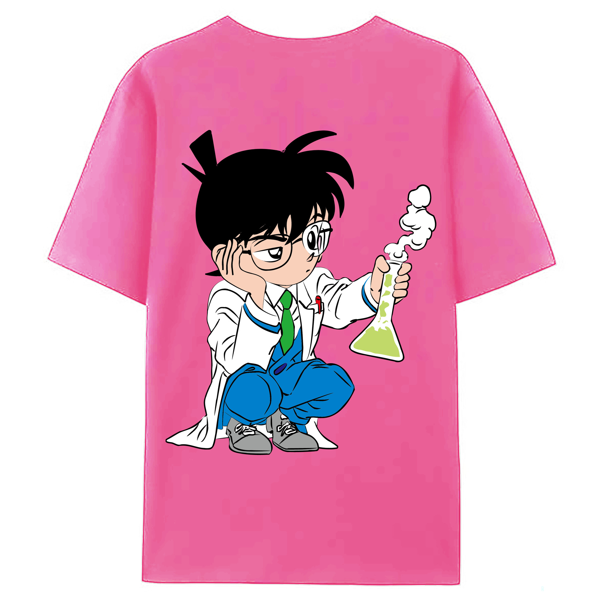 （画像用） 名探偵コナン 江戸川 コナン Detective Conan Conan Edogawa レディース半袖Tシャツ(バックプリント)